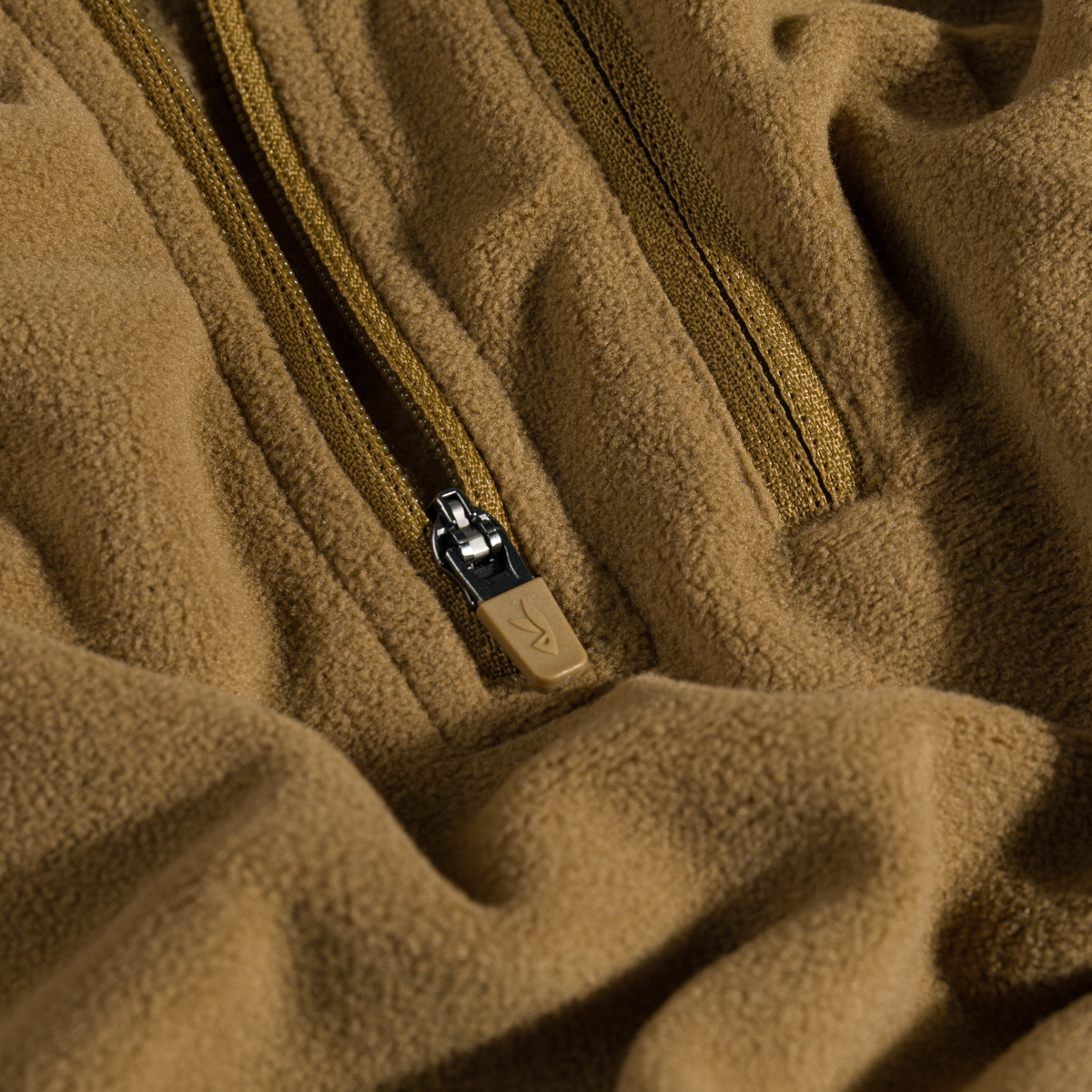 Auro Men's Fleece Zip Top — Golden Brown