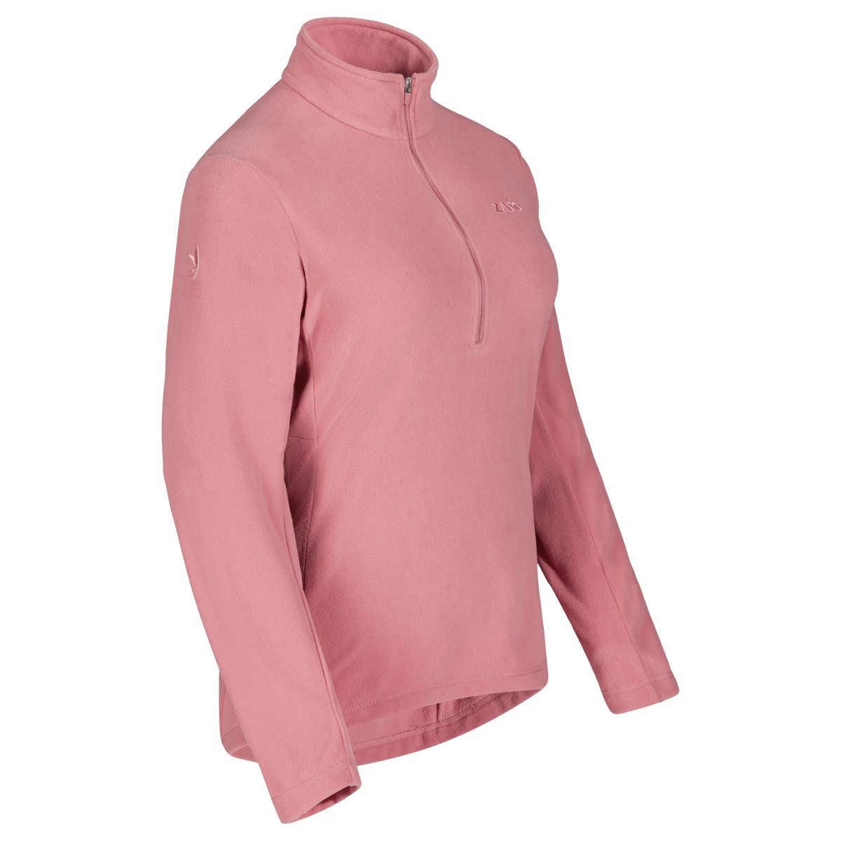Auro Women's Fleece Zip Top in Tea Rose