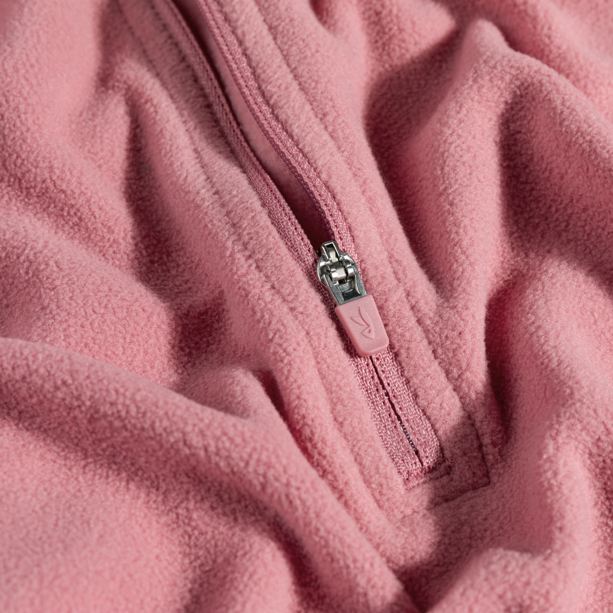 Auro Women's Fleece Zip Top in Tea Rose