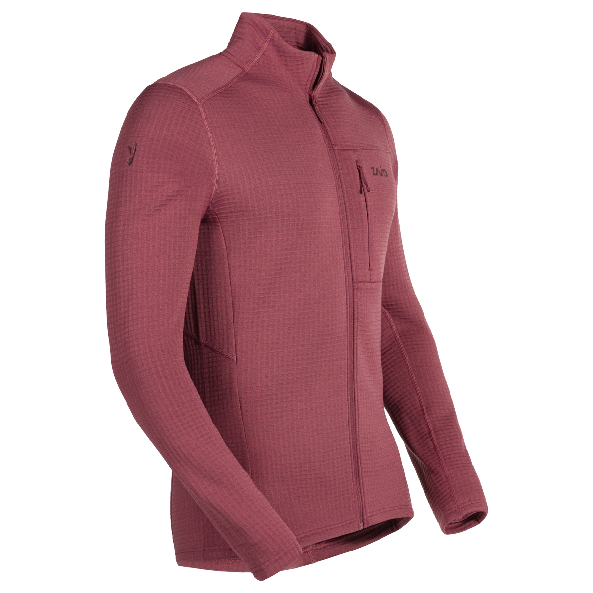 Kovri Men's Merino Grid Jacket in Earth Red