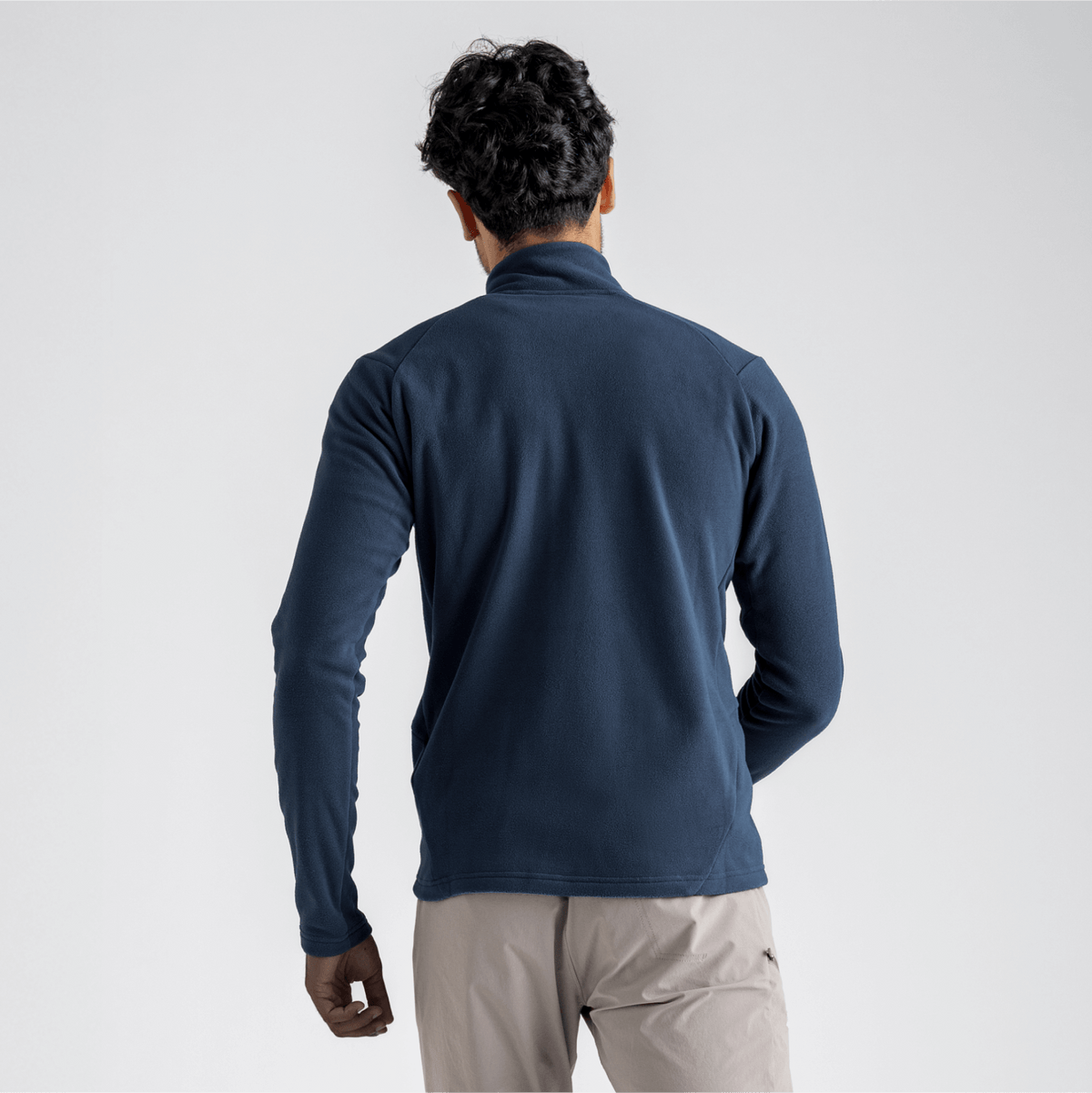 Auro Men's Fleece Zip Top — Dove Grey