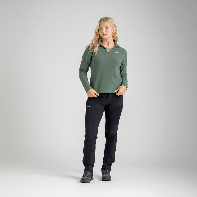Auro Women's Fleece Zip Top in Dark Navy