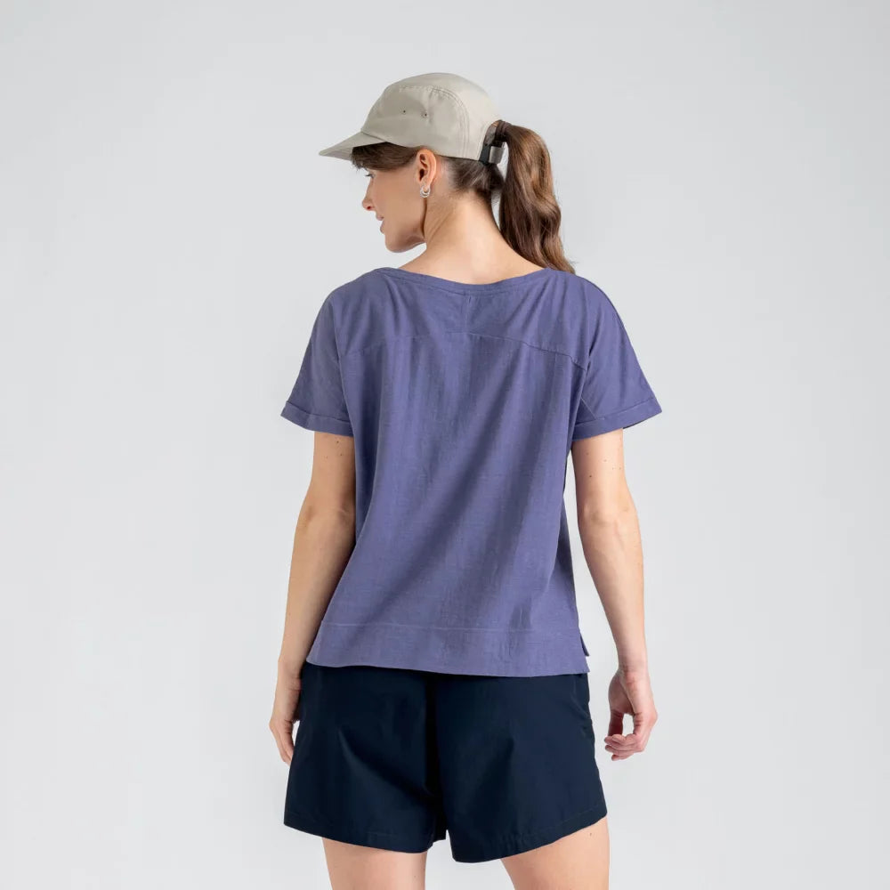 Kanabo Women's Hemp T-shirt - Purple detail
