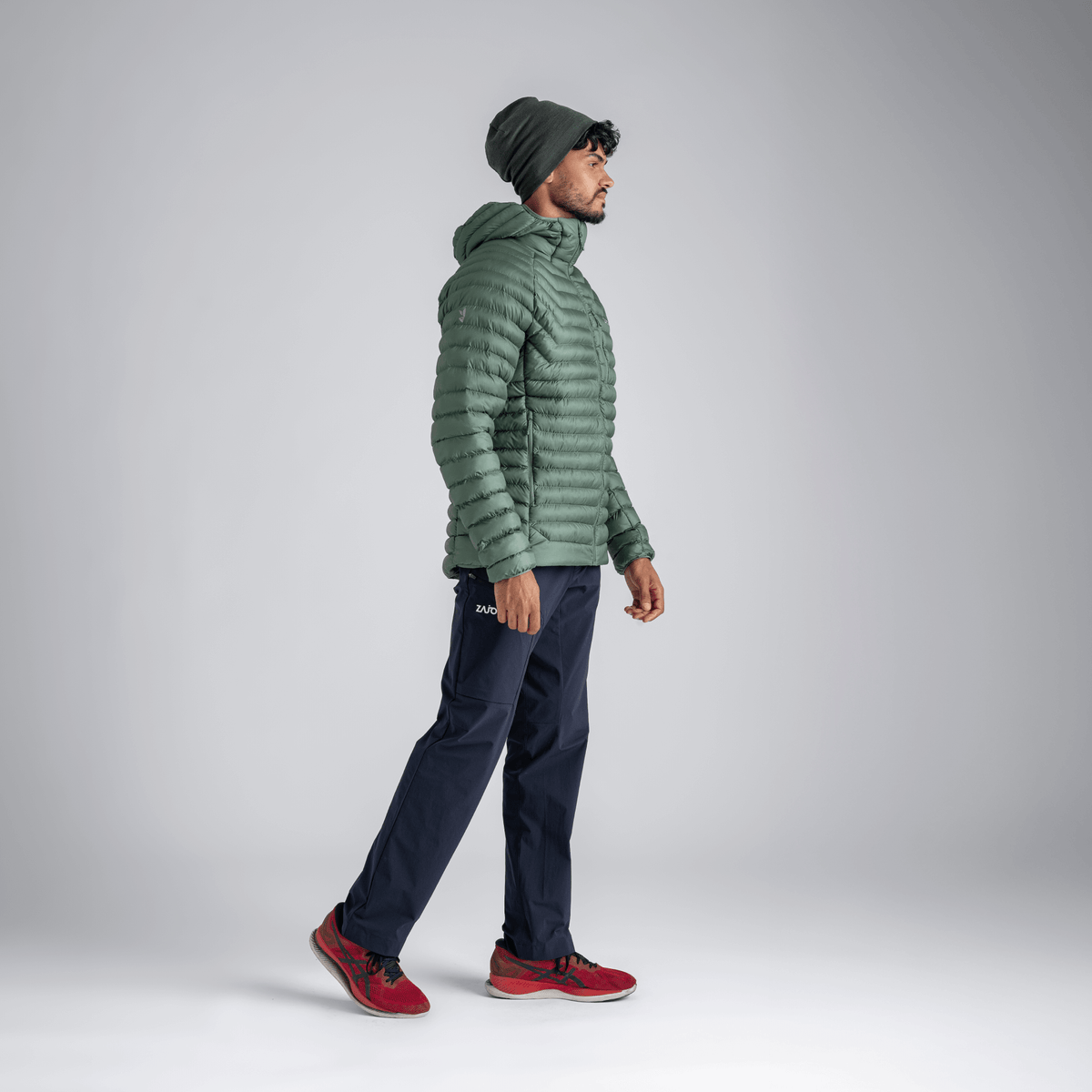 Nubaro Men's Insulated Hooded Jacket — Earth Red