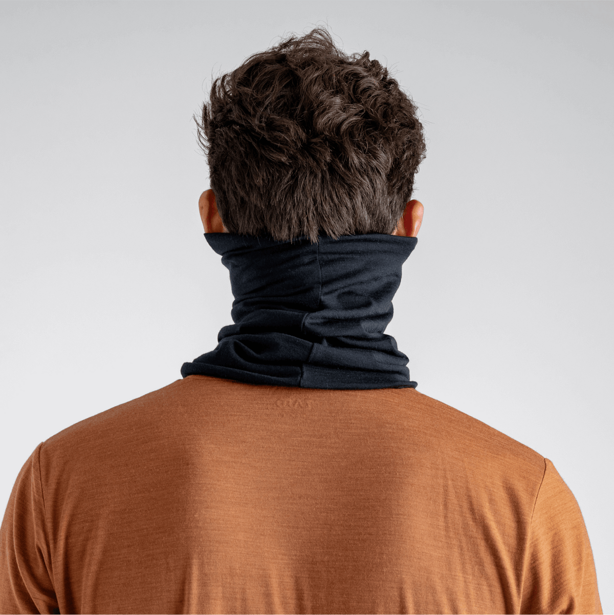 Senti Merino Neckwarmer — Grey Navy