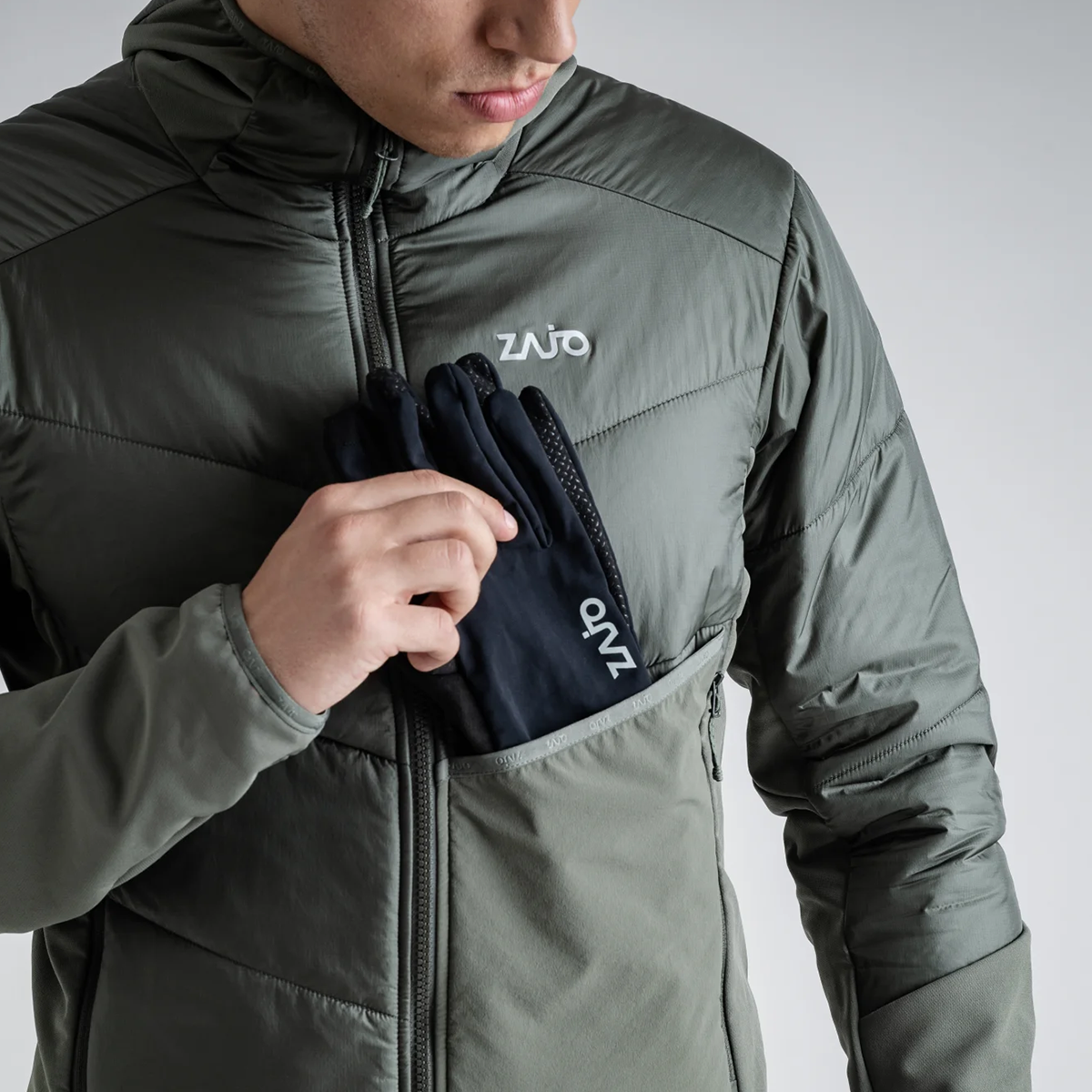 Spiro Men's Insulated Hybrid Jacket — Dove Grey