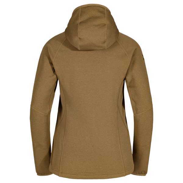 Amiko Fleecejacke mit Kapuze für Damen, Farbe Golden Brown