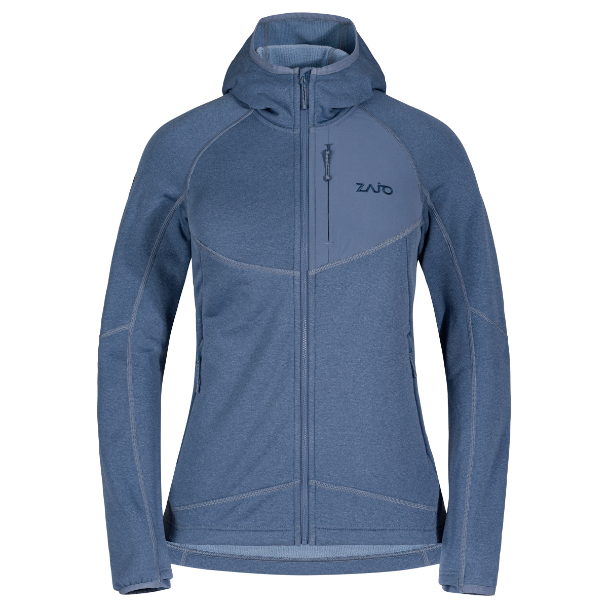 Amiko Fleecejacke mit Kapuze für Damen, Farbe Harbor Blue