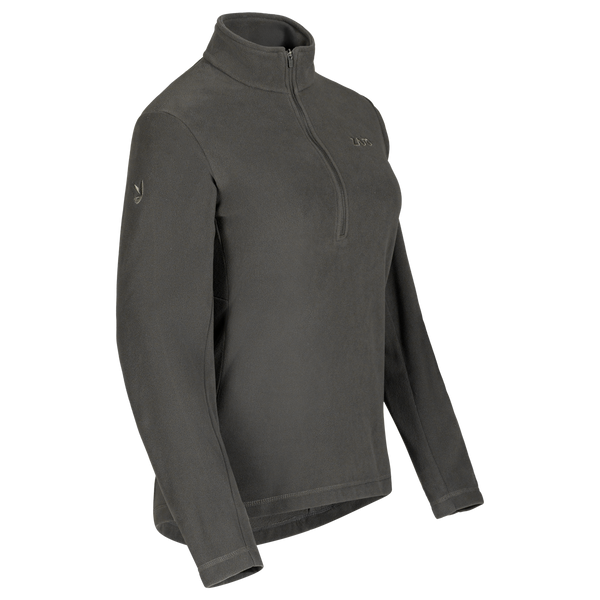 Auro Women's Fleece Zip Top in Black Olive
