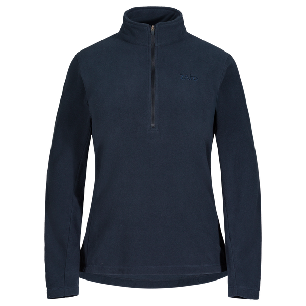 Auro Women's Fleece Zip Top in Dark Navy