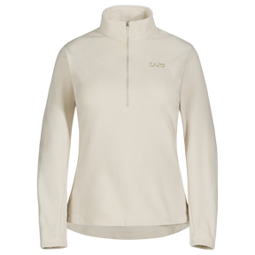Auro Women's Fleece Zip Top in Light Beige