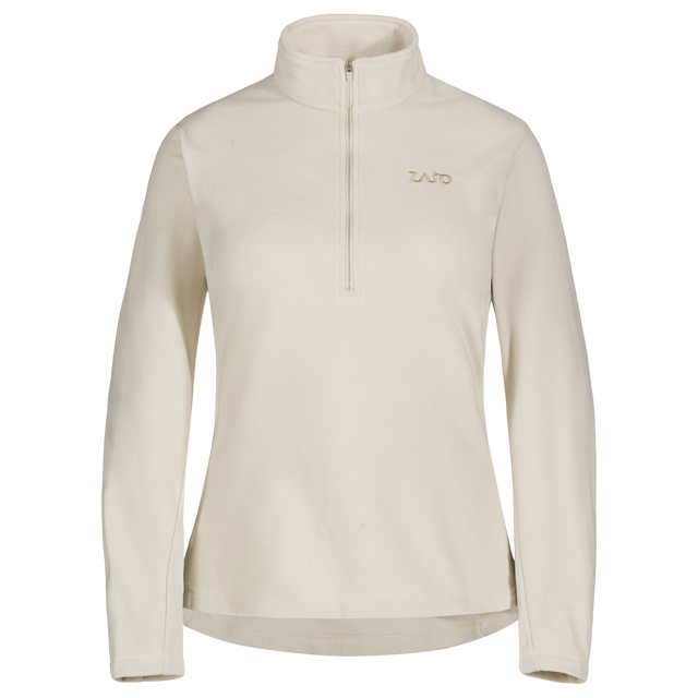 Auro Women's Fleece Zip Top in Light Beige