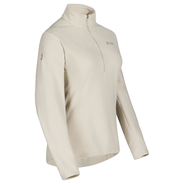 Auro Women's Fleece Zip Top in Light Beige