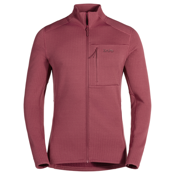 Kovri Men's Merino Grid Jacket in Earth Red