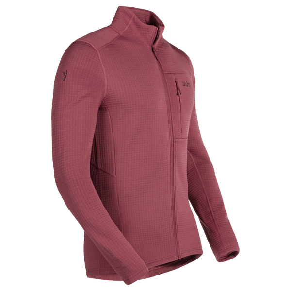 Kovri Men's Merino Grid Jacket in Earth Red